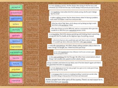 Speakout Advanced Unit 1 Adjectives