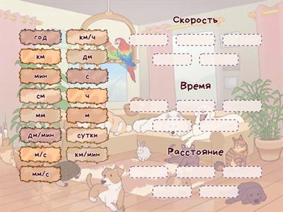 Скорость, время, расстояние. Распредели по группам