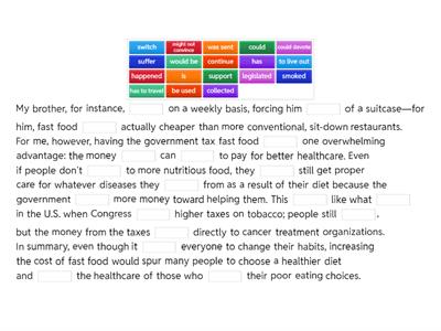 Verbs:  IELTS Writing Task 2 Essay Response: Choose a Side