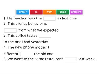Different, similar, the same