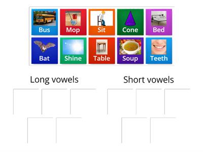 Phonics, long and short vowels