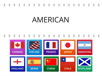 COUNTRIES AND NATIONALITIES