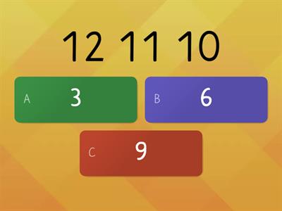 Finish The Sequence (Counting Backwards)