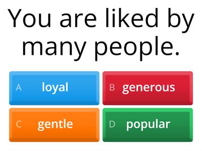 Personal Qualities Quiz