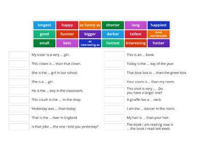 Adjectives - Comparatives and Superlatives