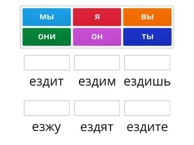 Глагол ездить