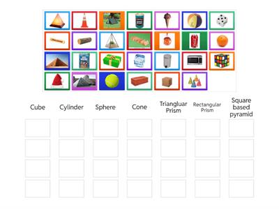 3D Shape Sort gr. 4