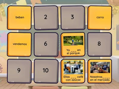 Verbos con terminación -AR  y -ER