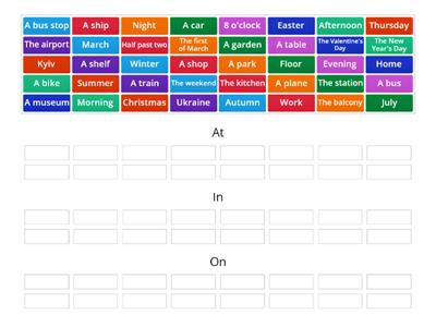 Prepositions AT/IN/ON