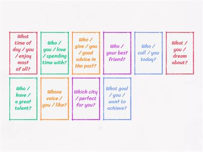 * Subject and object questions 