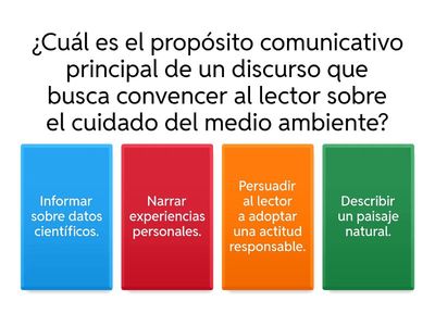 VALORARA EL PROPÓSITO COMUNICATIVO 