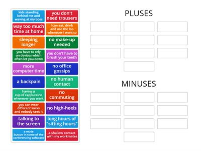 Pluses and minuses of home office