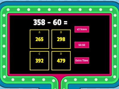 Subtraction practice