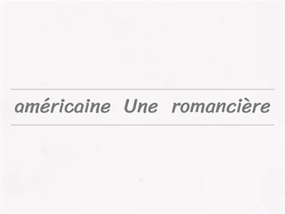 Exercice place de l'adjectif.