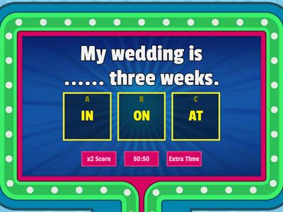 Prepositions of Time  - IN ON AT