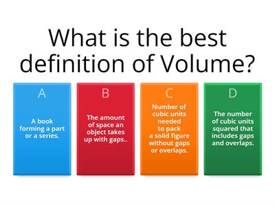 Quiz Math 5th grade- Volume
