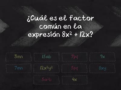 Identificación de Términos comunes en Factorización