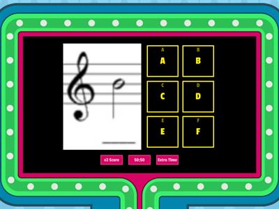 Treble Clef Note Names!