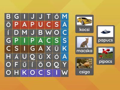 Keresd a képek nevét!
