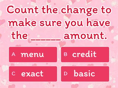 Missing Word- VCV Syllable Division