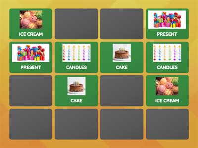  BIRTHDAY PARTY - MEMORY GAME 