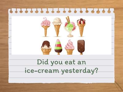 Past Simple questions A level  