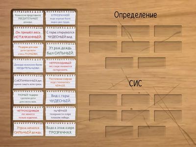 Определение или СИС?