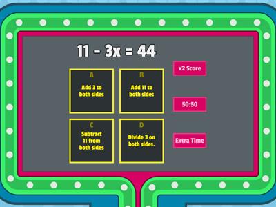 6.1.3 Solve linear equation in one variable