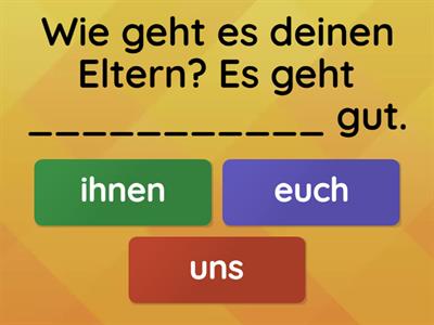 Personalpronomen Dativ