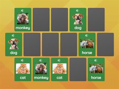 Memory game - Animals