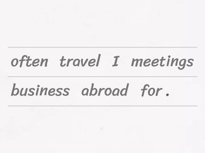 Present Simple / Continuous. Business. Word order