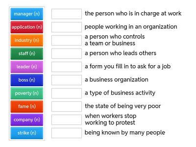 VOCAB review- working & earning 1