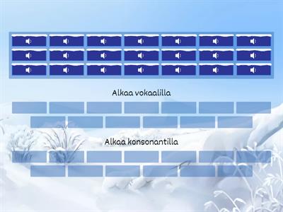 8C. Kuuntele, alkaako sana vokaalilla vai konsonantilla?