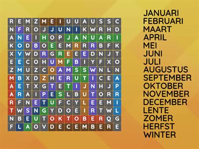 Seizoenen maanden vh jaar