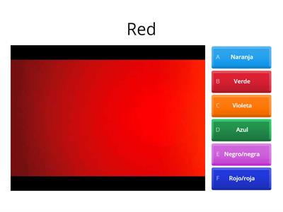 Colores en español/Inglés