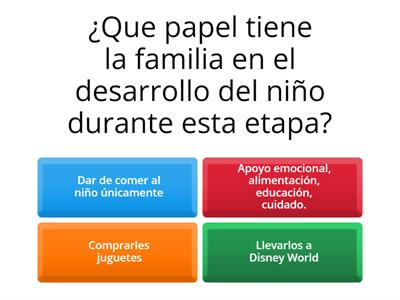 Influencias familiares y extrafamoliares durante la primera y segunda infancia 