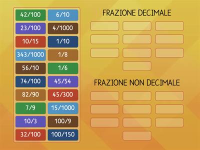 Riconosci le FRAZIONI DECIMALI