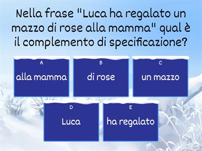 IL COMPLEMENTO DI SPECIFICAZIONE
