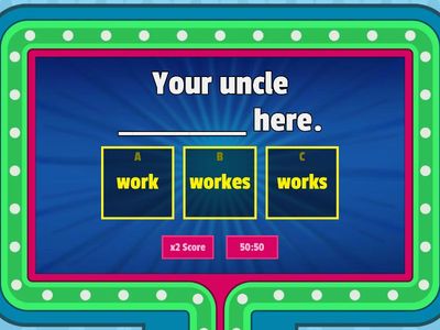 Gameshow-Third-Person Singular