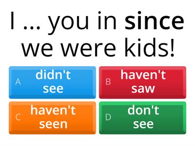 BASIC TENSES - A1/A2