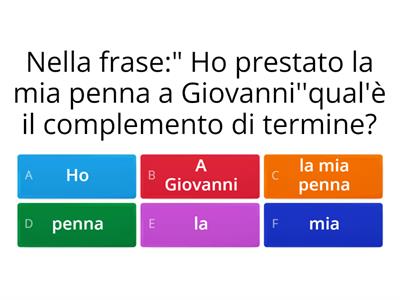 domande sui complementi