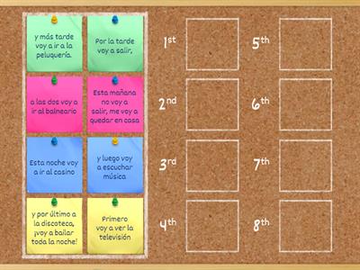 Conversación [sequencing words]