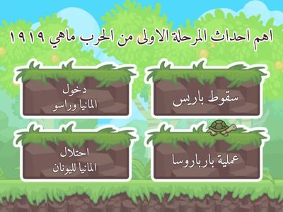 ماهي اهم أحداث المرحلة الاولى من الحرب