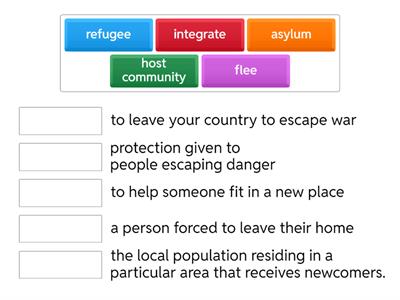 Match the words with their meanings