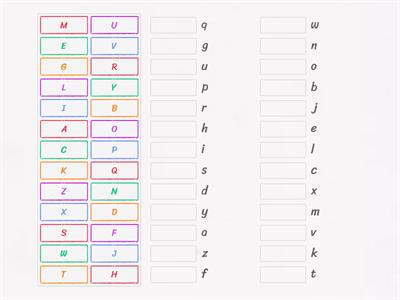 Upper and Lower Case Matching Letters