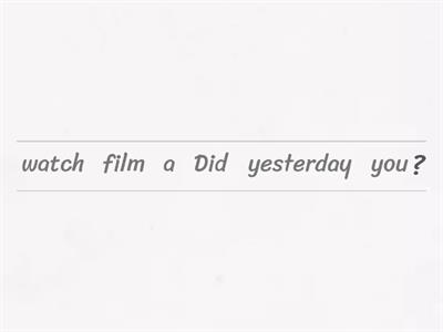 Past Simple interrogative forms
