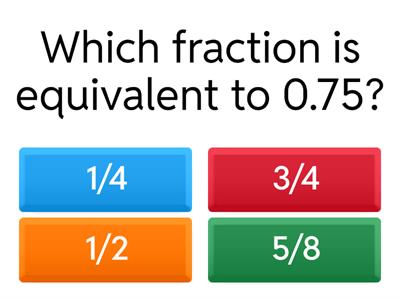 Fractions, Decimals, and Percentages Quiz