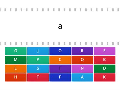 Alphabet - upper lower case match