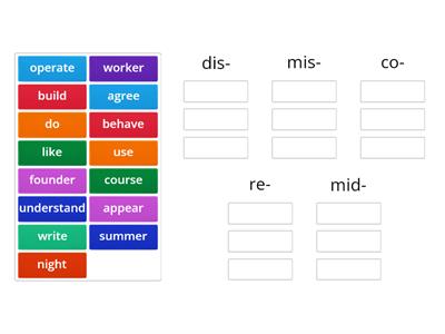 SO B1+ 2.2 Prefixes dis-/mis-/co-/re-/mid-