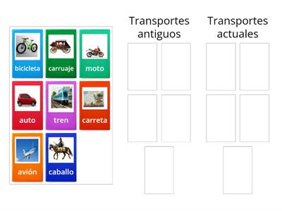  MEDIOS DE TRANSPORTE : ANTES Y AHORA 